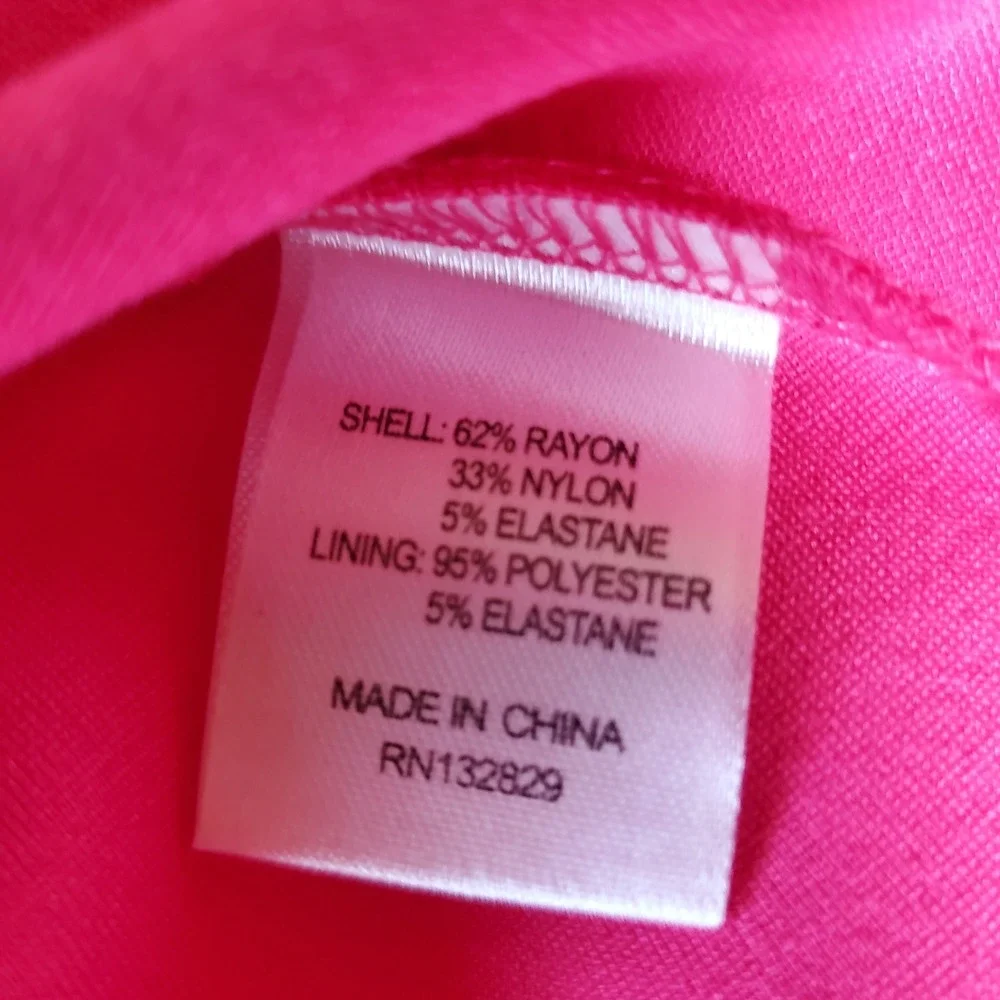 Majorelle Hot Pink Ruffle Deep V-Neck Fit & Flare Mini Skater Dress Medium
